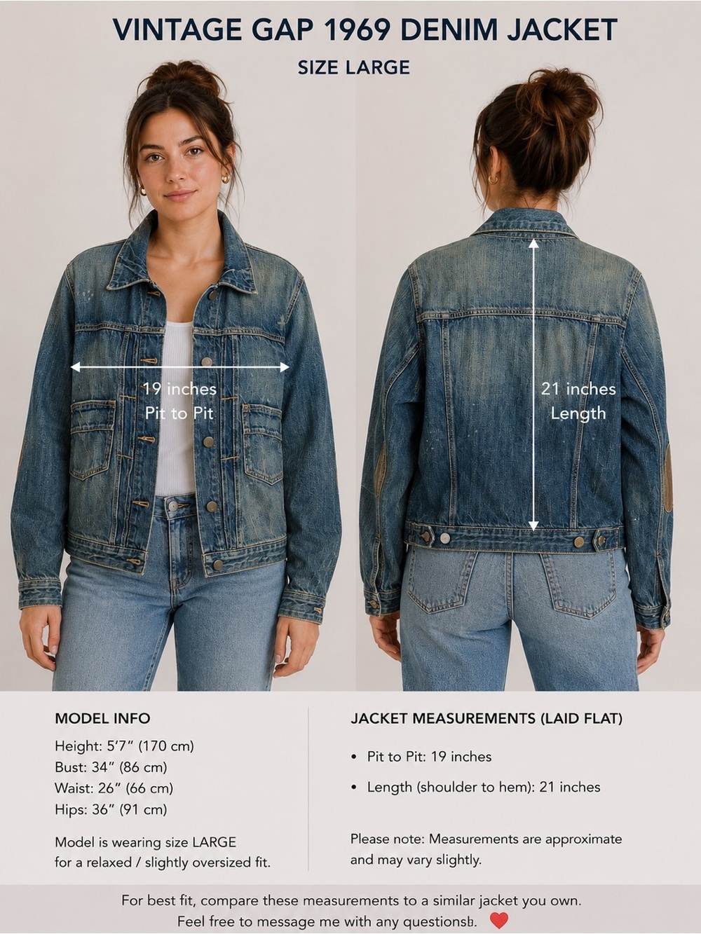 GAP Vintage 1969 Blue Denim Jacket